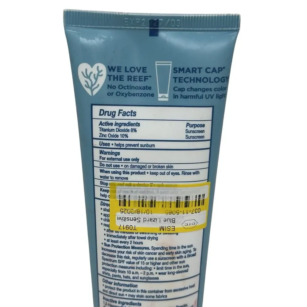 Blue Lizard Sensitive Mineral Sunscreen With Aloe 50spf Water Resistant 5 oz